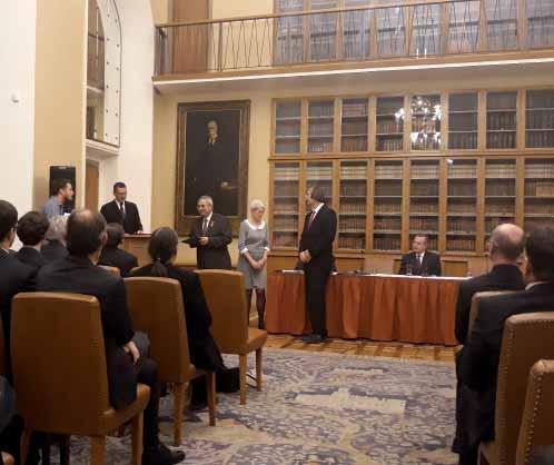 Jiří Beneš přebírá Čestnou medaili Jana Amose Komenského, Evangelická teologická