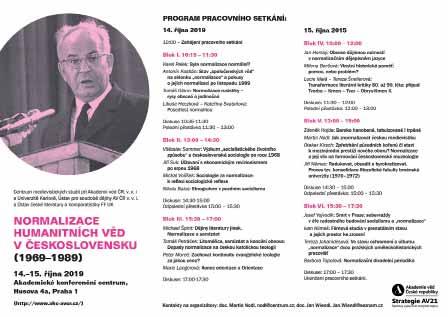 Plakát ke konferenci Normalizace humanitních věd v Československu, Akademické