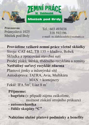 INZERCE BETONÁRNA KYTÍN Dodávky čerstvého betonu včetně dopravy a uložení čerpadlem Chouzavá
