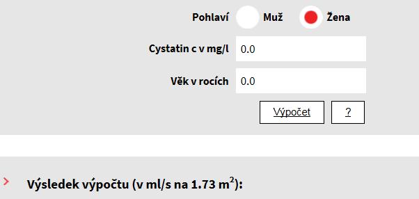 Odhad glomerulární filtrace cystatin Odhad