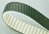 Povrchové vrstvy ozubených a klínových řemenů V-belt and timing belt backings Označení Materiál Tloušťka Barva Tvrdost Teplota Olejivz. Potrav. K.tření Dmin= Max.š. Part.No.