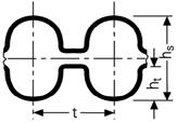 Ozubené řemeny / Timing belts 05MDD - 725-15 Ozubené řemeny oboustranné HTD Double-sided timing belts HTD 05MDD... Profil, rozteč zubů / Tooth pitch HTD 5MDD 5MDD p = 5,0 mm hs = 5,4 mm 725.