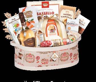 ULISSE Vánoční klasická bábovka panettone 750 g Čokoláda gianduja 75 g Sušenky 150 g Sladké pečivo s meruňkovou náplní 80 g Omáčka z rajčat a bazalky