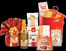 ovoce 500 g Extra hořká čokoláda 70 % 75 g Pralinky z mléčné čokolády plněné krémem z lískových ořechů a křupinkami 90 g Sušenky 100 g Bonbony bez cukru s příchutí pomeranče, zázvoru a kurkumy 80 g