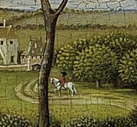 Václavem, detail pozadí, kolem 1470 44.