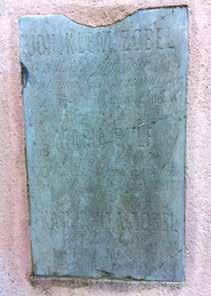 Starším a významnějším z nich je Josef Zobel. 11. 1. Josef ZOBEL [Joseph ZOBEL] (25. 9. 1746 Grän 1814 Praha) Dvorní stavební mistr, architekt, revizor staveb a podnikatel.