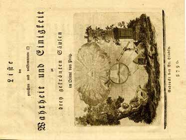 Souhrnná publikace System der Freymaurerloge Wahrheit und Einigkeit, vydaná u nakladatele Schönfelda v Praze roku 1794.