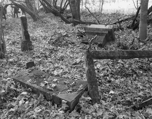 ) 1939 a pomník Johanna Schwarze, zemřelého 20. listopadu 1907 a jeho manželky Josefy, zesnulé 7. prosince 1870(?). V roce 2011 odtud byl vyzvednut fragment jednoho z neidentifikovaných pomníků a přemístěn do Staré Vody, kde Zbytky kostela, hřbitov.