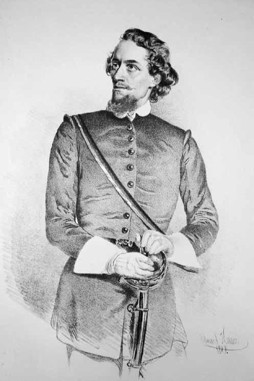 Hans Kudlich Mladý revolucionář Hans Kudlich v uniformě akademické legie (Foto z pozůstalosti H. Kudlicha v IISH Amsterdam).