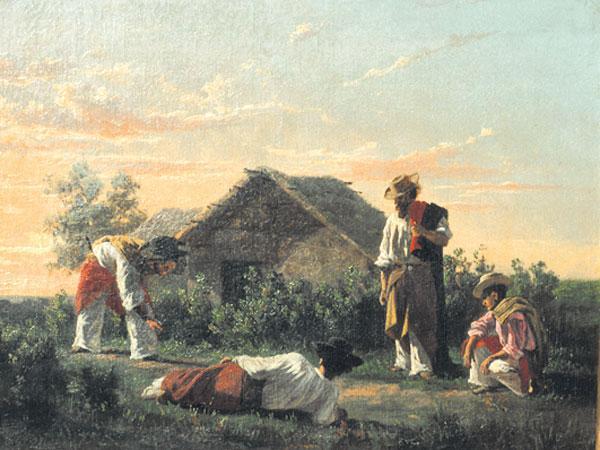Uruguay. Př. Paraguayka. 1899. Olej na látce.