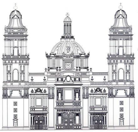 Plano de la Catedral de México.
