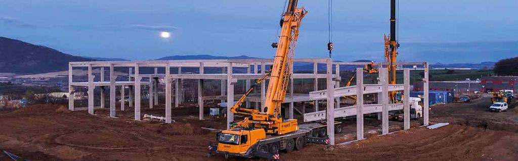 Investorem je společnost prodávající stavební stroje, mimo jiné Komatsu, Ammann, FRD.