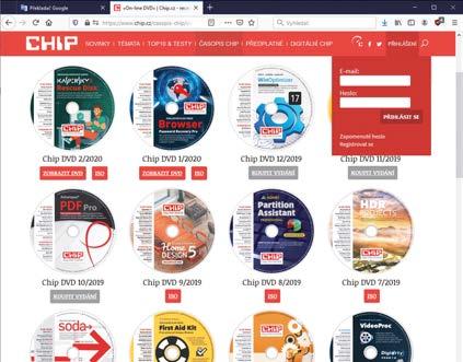 »on-line DVD«Vylepšená služba»on-line DVD«přináší plnohodnotný přístup k obsahu Chip DVD na internetu. Jde o řešení, které ocení stále početnější skupina čtenářů Chipu s počítači bez DVD mechaniky.