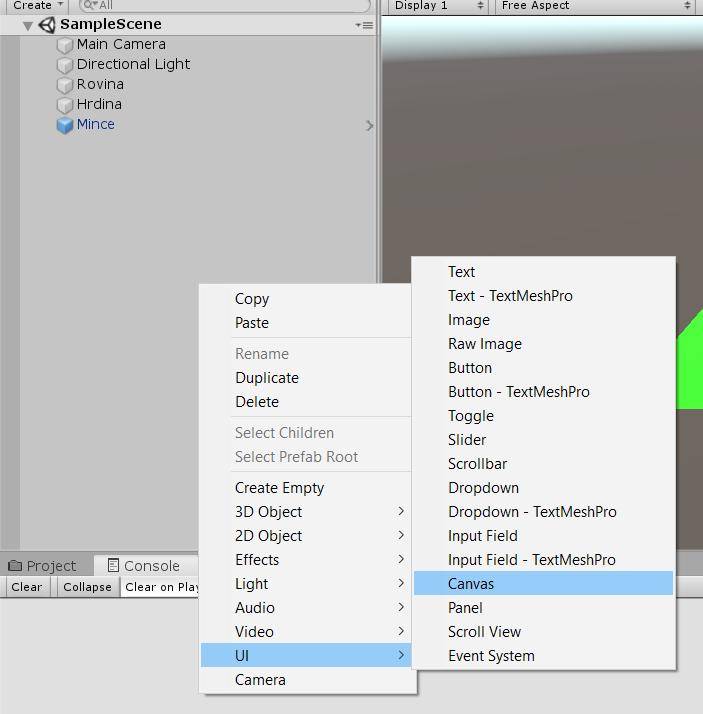 5 Bludiště a další Pro vytváření uživatelského rozhraní existuje v Unity několik knihoven, v současné době to jsou UIElements, Unity UI a IMGUI (ale pravděpodobně bude existovat i řada dalších).
