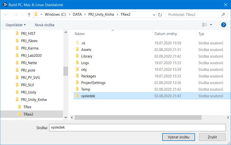 5 Bludiště a další Protože chceme verzi pro Windows, nic neměníme a zvolíme Build nebo Build And Run.
