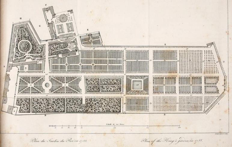 rozloze 23,5 ha (Královská zahrada). Byla založena roku 1626 a stala se po celé 17. a 18. století hlavním centrem botanického výzkumu ve Francii.
