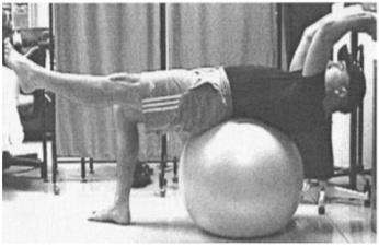 (Merritt a Merritt, 2007) Obrázek 20 Ukázka cviků na gymballu Zdroj: http://www.archives-pmr.