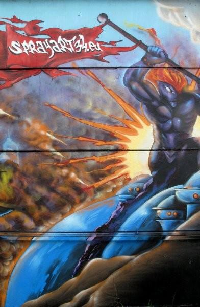 Obr. 9 Realizace graffiti