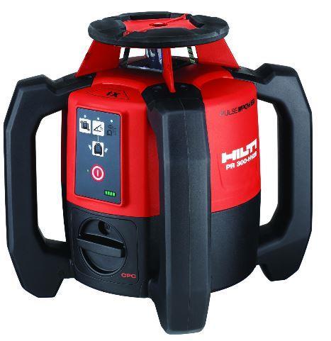 18. Rotační laser HILTI PR 300 - HV2S K vytyčení výšek během stavebních prací, kdy není přítomen geodet a při kontrole rovinnosti, výšky betonu při betonáži,