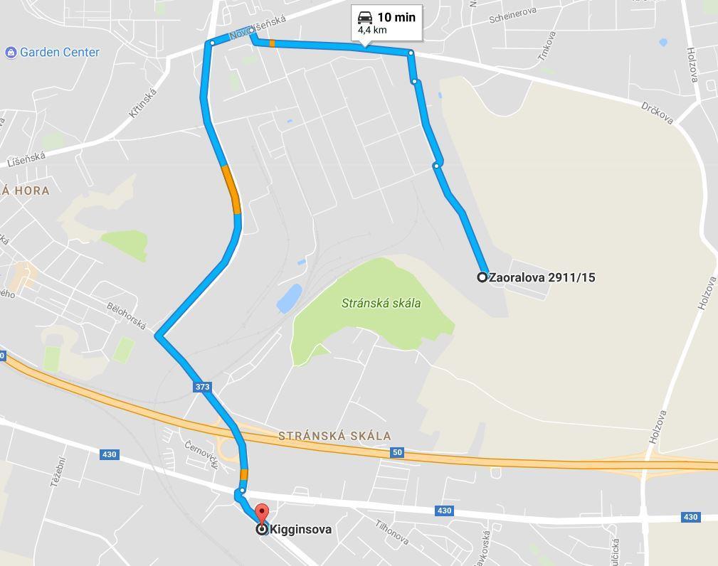 2. Doprava výztuže Veškerá výztuž bude na stavbu dodávána z firmy FeroStal a.s. Doprava bude z jejich areálu v Brně Líšni, ulice Zaoralova 15.