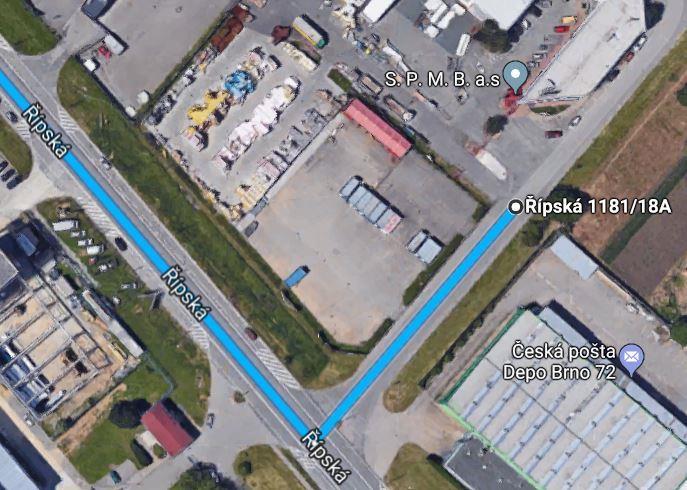 6. Dopravní trasa zdících prvků Veškerý zdící materiál bude odebírán ze stavebnin IZOMAT stavebniny s.r.o., z jejich pobočky na ulici Řípská 20 v Brně Slatině.