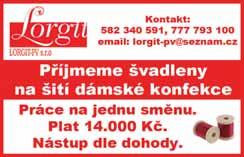 Stálá rubrika PROSTĚJOVSKÉHO Večerníku a Úřadu práce ČR - Kontaktní pracoviště Prostějov Pozice Plat (Kè) Provoz Kvalifikace Firma Zedníci,