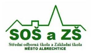 Střední odborná škola a Základní škola, Město Albrechtice, příspěvková organizace Nemocniční 117/11, Město Albrechtice 793 95 Školní didaktický test z českého jazyka Jméno a příjmení:... Reg. č. Datum konání zkoušky:.