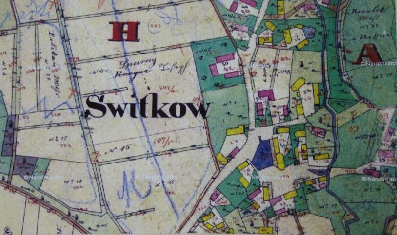 Obrázek 2 - Mapa z 50. let 19. Století. Pardubická šestka, čtvrtletník, č. 3/2015, vydal:statutární město Pardubice, Městský obvod Pardubice VI., s. 13.