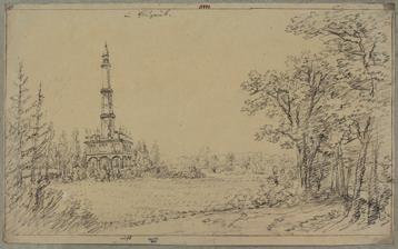 Zdroj: Akademie der bildenden Künste Wien. 8 Ferdinand Runk, Minaret v lednickém parku, počátek 19.