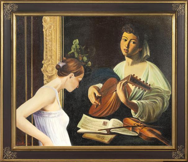 V muzeu, 2001 olej/plátno, 80 x