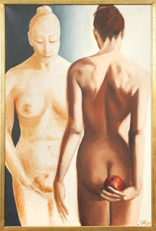 pastel/plátno, 94 x 63