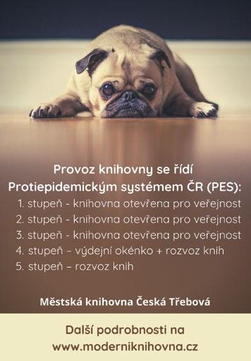 ORGANIZACE / ÚNOR 2021 MĚSTSKÁ KNIHOVNA Provoz knihovny se řídí nařízením vlády ČR a Protiepidemickým systémem ČR (PES).