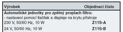 bezprost edn za vodom rem Jemné filtry se zp tným proplachem F76S jsou vhodné pro