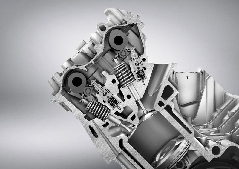 Obr. 16 Umístění rozvodového a odpojovacího mechanismu v hlavě válců motoru M152 2.3.