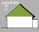 V situacích, kdy je stavba orientována do veřejného prostoru štítem, měl by se sklon střechy ve štítové pozici pohybovat mezi 40 a 45.