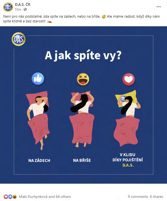 Jak funguje lidské oko aneb co zaujme? Praxe Facebook - příspěvky 1.