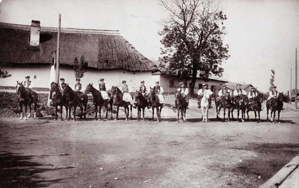 Selská jízda z Hradiska, Postoupek, Miňůvek a Bezměrova, která se účastnila
