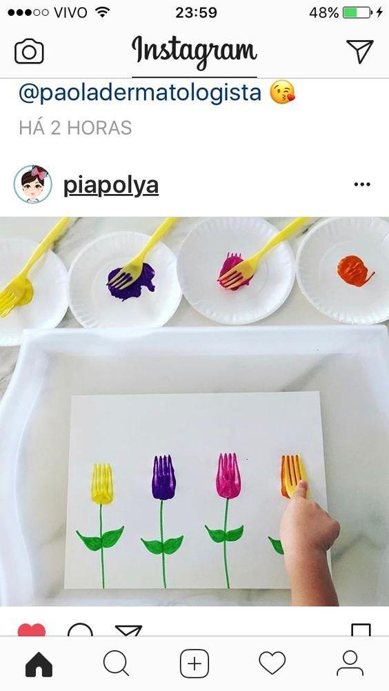 9. Malování - kdybyste venku nenašli žádné kytičky,