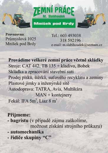 Provozní doba: PO PÁ 7.30 12.00 13.