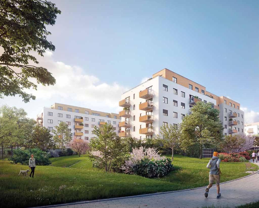 V nové rezidenční čtvrti Albatros Kbely během několika následujících let vyroste celkem 11 bytových domů s 652 byty, mateřská škola a nový obchod.