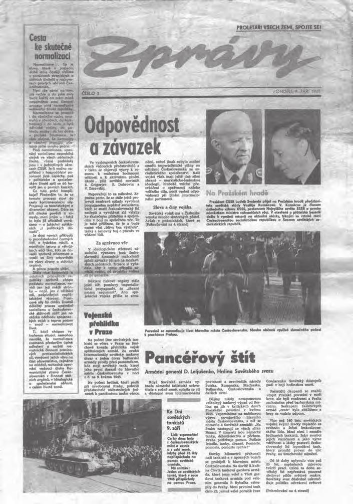 406 Soudobé dějiny XXV / 3 4 Od konce srpna 1968 začaly sovětské okupační jednotky v Československu