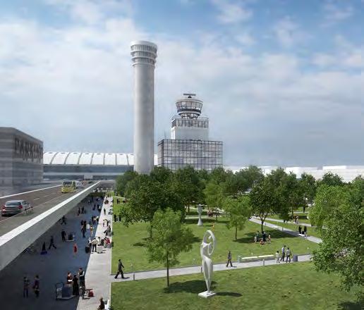 zařízení, univerzitní kampusy, vývojová centra, sportoviště, hotely, ale také velké technické provozní celky jako hangáry, cargo prostory či odstavná stání.