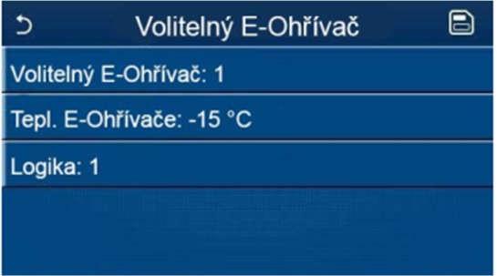 1.2.4.7 Volitelný E-ohřívač (Doplňkový elektrický ohřívač) 1.