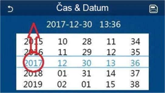 1.2.6.1 Nastavení času 1. Když v nastavovací stránce Obecné stisknete Čas&Datum, zobrazí se nastavovací stránka, jak ukazuje obrázek níže. Stránka Čas&Datum 2.