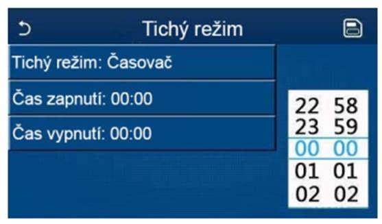 Tuto funkci je možné nastavit na Zap., jen když je k dispozici nádrž na vodu. Když není nádrž na vodu k dispozici, je tato volba nedostupná.