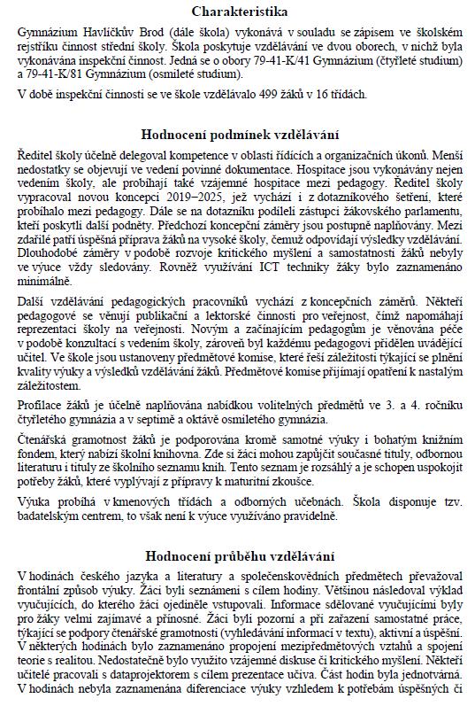 11. Údaje o výsledcích inspekční činnosti ČŠI Ve dnech 7. 10.