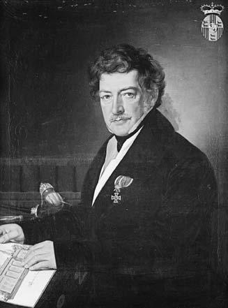 Obr. 6. Franz Stummer, Fasáda oranžerie pro 40 kusů stromů, 1831, Muzeum a galerie v Prostějově, inv. č. 015336. Foto: Ondřej Belšík. Obr. 7. E. F. Leybold, František Josef I.
