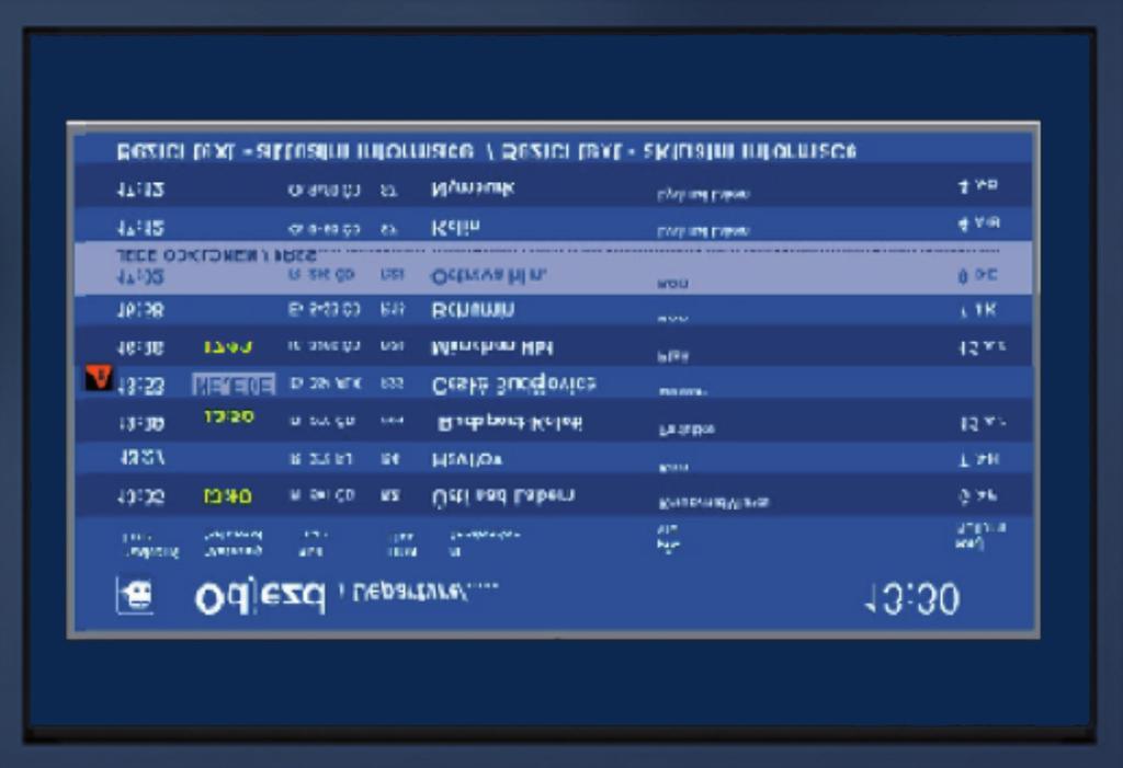 ODJEZD Obr. 7.16.3 Podchodový přestupní monitor s překryvným rámečkem Odjezd / Departure /.