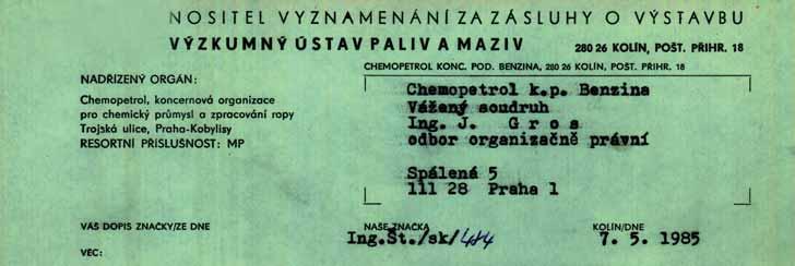 technologie paliv a svítiv. Jemu začal o tři roky později sekundovat nově založený Ústav pro hospodárné využití paliv.