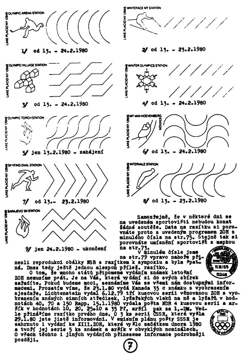 jod MATEFACE MT STAHON P1/ od 13. = 24.2.1980 3 = / od 13. - 23.2.1980 LAKE PLACIONY 12946 pm ž << i 3 od 13. - 24.2.1980 S SURERCTOAGHOM CoCo ed) 7/ od 13,- 23.2.1980 SAVA RRA 9 jen 24.2.1980 - ukončení Pp Ve 4/ od 13.